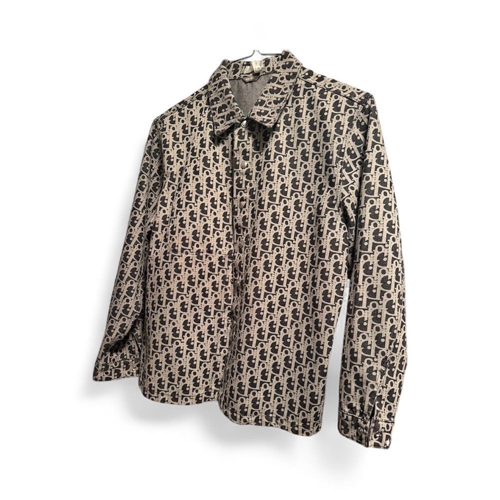 Dior Men's blue and Cream Casual Shirt
